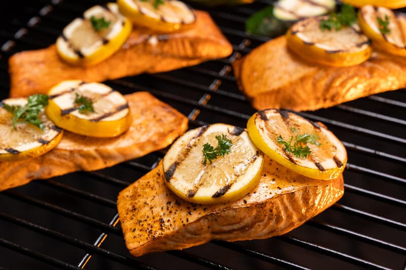 Grilled Lemon Herb Salmon with Citrus Zucchini
