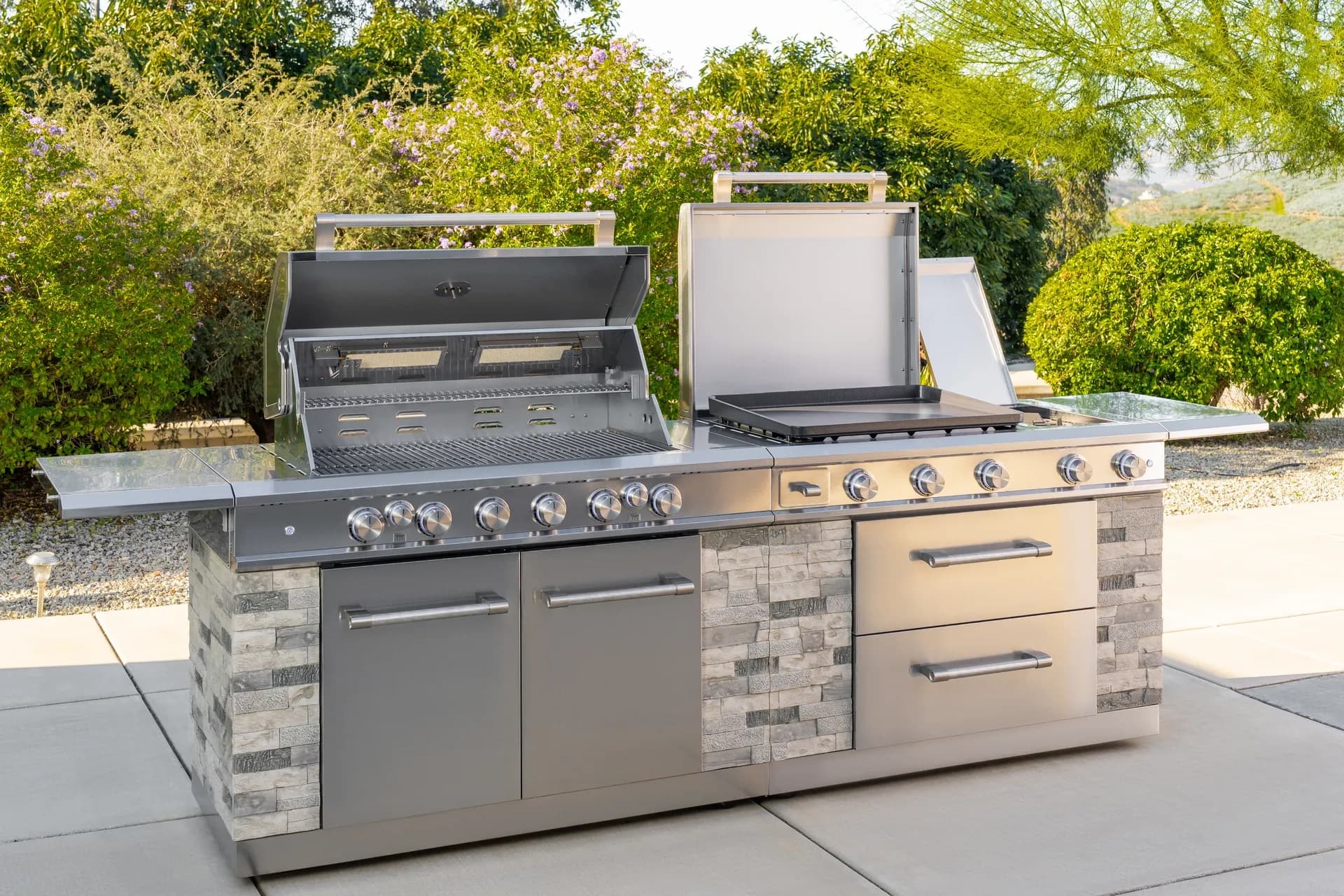 Nexgrill Outdoor Kitchen Gas Grill Island with Griddle Insert