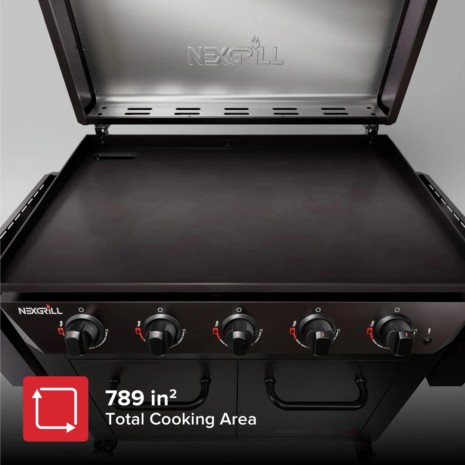 Nexgrill Daytona Pro 5 Burner Nitroguard Propane Gas Griddle