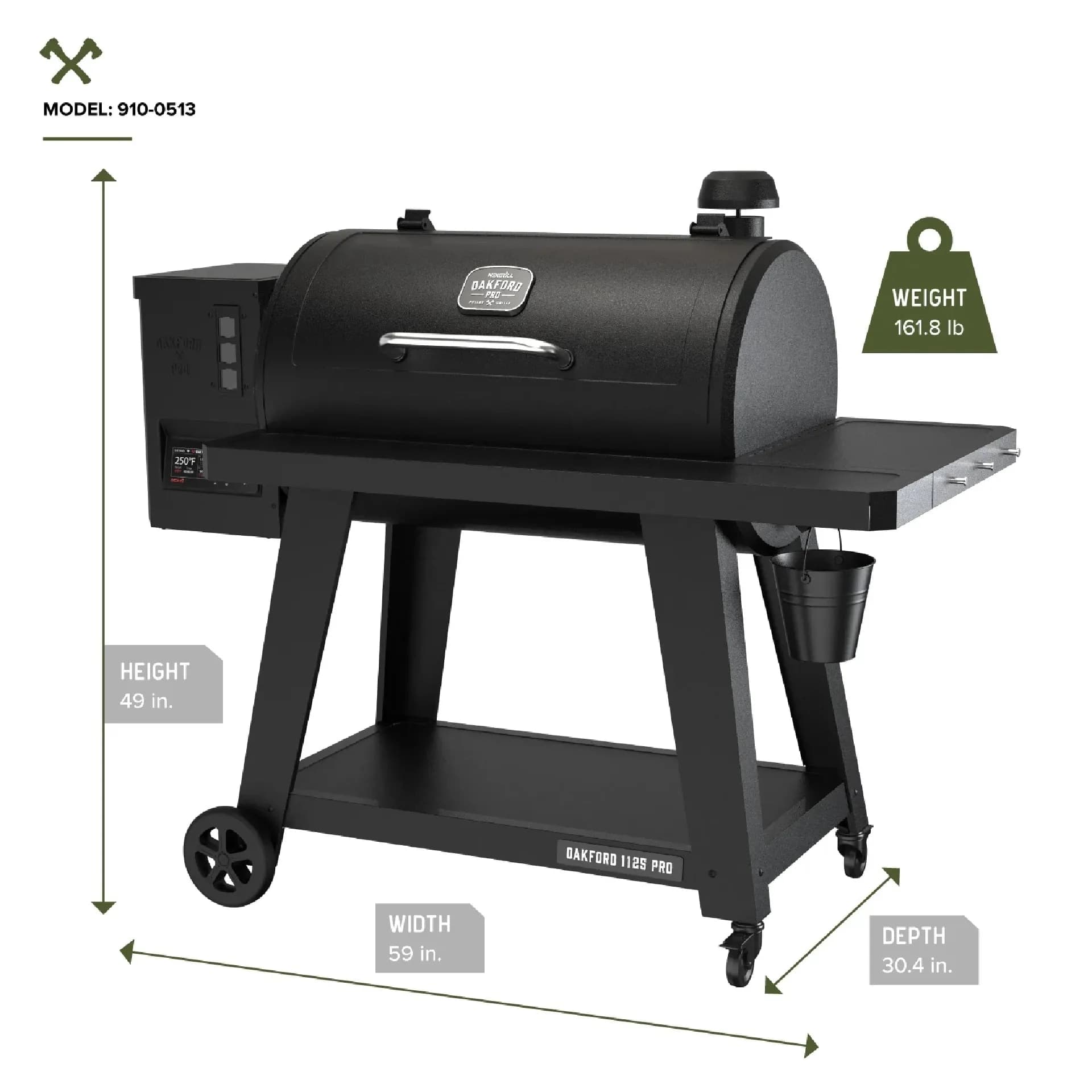 Nexgrill Oakford 1125 Pro Pellet Smoker Grill