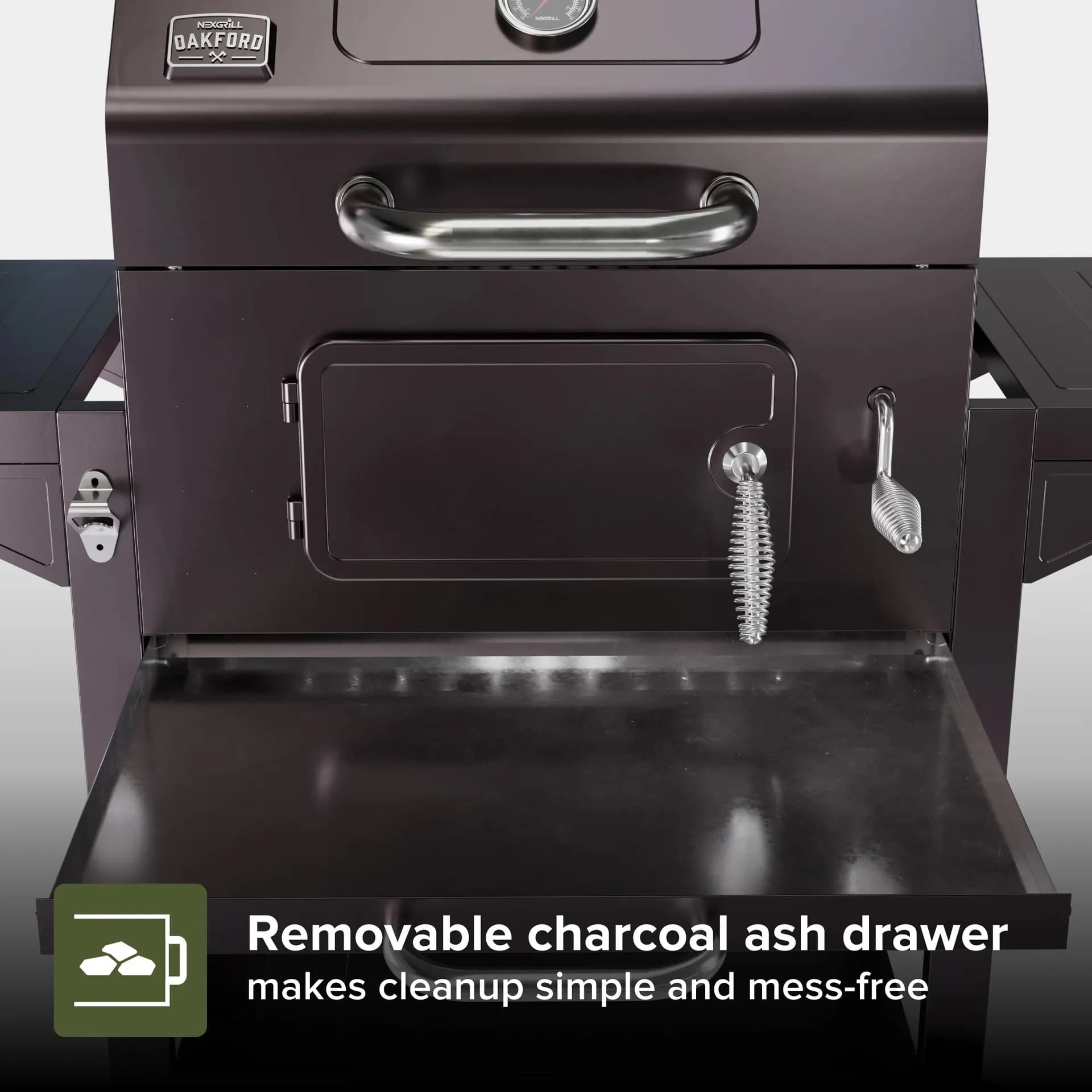 Nexgrill Oakford Homestead 24 Heavy Duty Charcoal Grill in Black