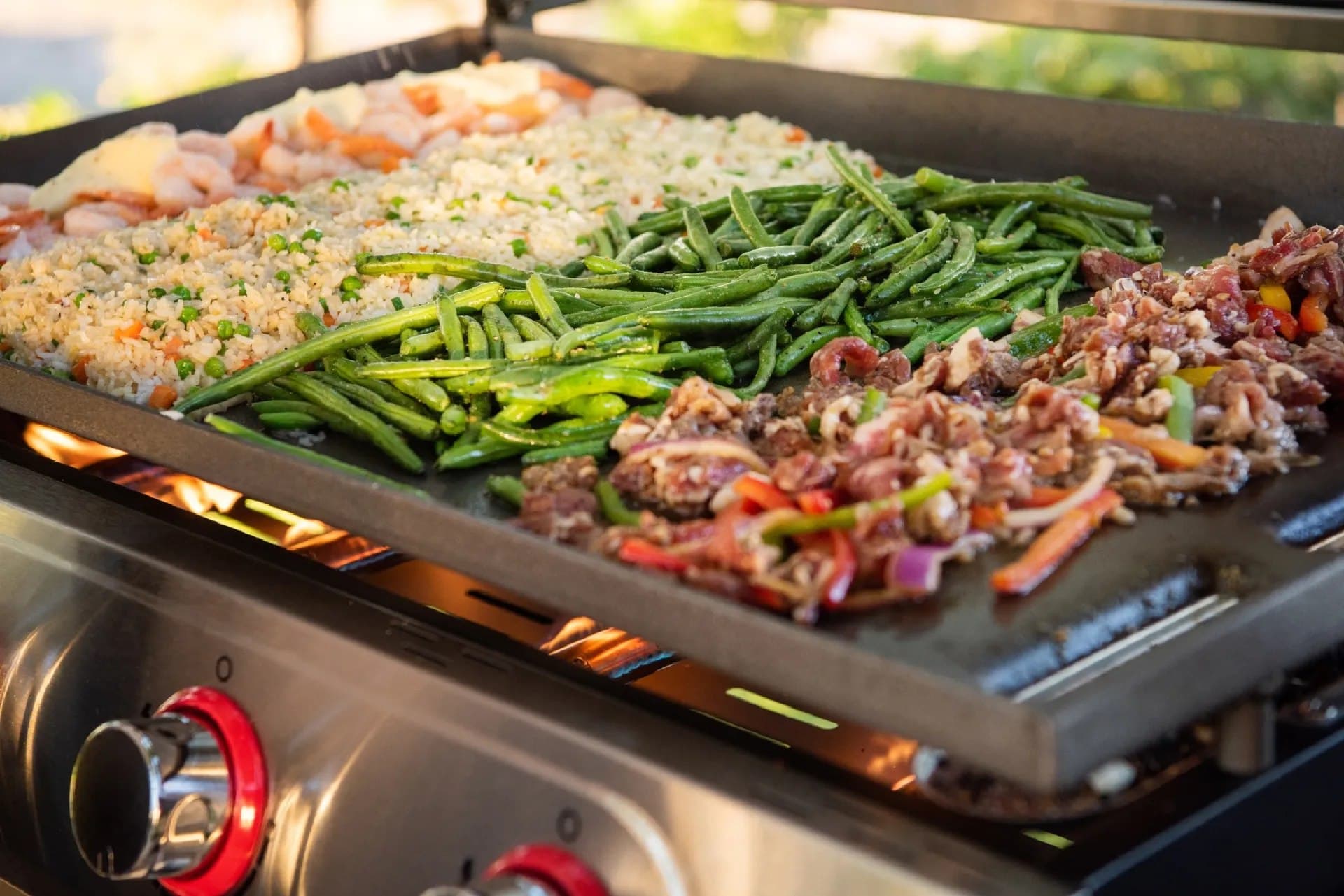 Nexgrill Stainless Steel Daytona 4-burner flat top griddle grill